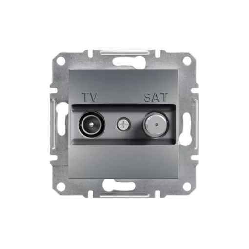 Schneider Electric Asfora EPH3400162 végzáró TV-SAT csatlakozóaljzat 1 dB, acél burkolattal. keret nélkül, süllyesztett ( EPH3400162 ).
