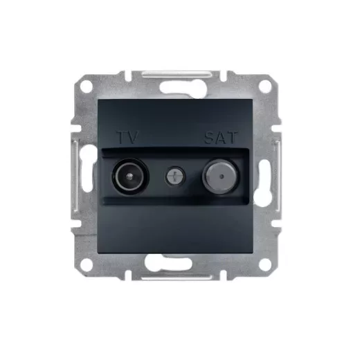 Schneider Electric Asfora EPH3400171 végzáró TV-SAT csatlakozóaljzat 1 dB, antracit burkolattal. keret nélkül, süllyesztett ( EPH3400171 ).