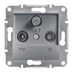   Schneider Electric Asfora EPH3500162 végzáró TV-Rádió-SAT csatlakozóaljzat 1 dB, acél burkolattal. keret nélkül, süllyesztett ( EPH3500162 ).