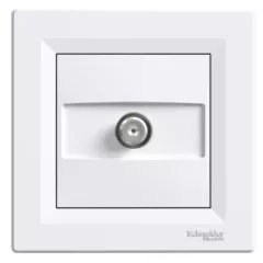   Schneider Electric Asfora EPH3700121 végzáró SAT csatlakozóaljzat 1 dB, fehér burkolattal, kerettel, süllyesztett ( EPH3700121 ).