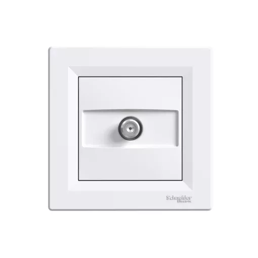 Schneider Electric Asfora EPH3700121 végzáró SAT csatlakozóaljzat 1 dB, fehér burkolattal, kerettel, süllyesztett ( EPH3700121 ).