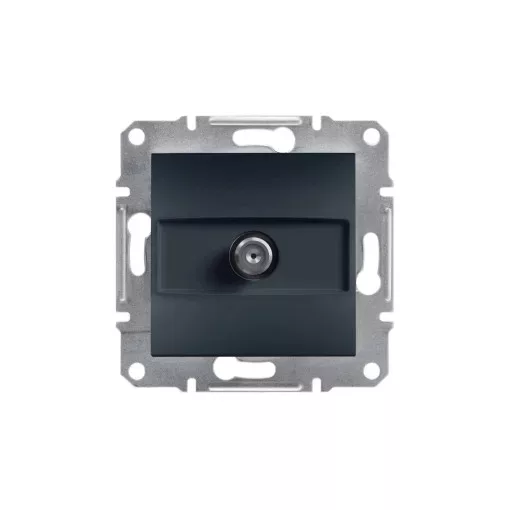 Schneider Electric Asfora EPH3700171 végzáró SAT csatlakozóaljzat 1 dB, antracit burkolattal. keret nélkül, süllyesztett ( EPH3700171 ).