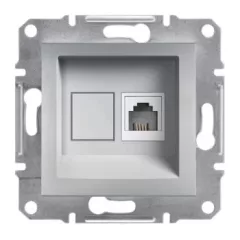   Schneider Electric Asfora EPH4100161 telefoncsatlakozó 1xRJ11, aluminium burkolattal, keret nélkül ( EPH4100161 ).