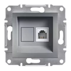   Schneider Electric Asfora EPH4100162 telefoncsatlakozó 1xRJ11, acél burkolattal, keret nélkül ( EPH4100162 ).