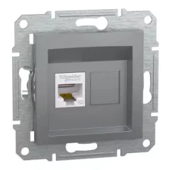   Schneider Electric Asfora EPH4300162 Informatikai csatlakozóaljzat 1xRJ45, Cat5e UTP, acél burkolattal, keret nélkül ( EPH4300162 ).