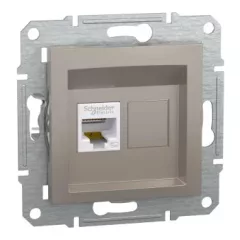   Schneider Electric Asfora EPH4300169 Informatikai csatlakozóaljzat 1xRJ45, Cat5e UTP, bronz burkolattal, keret nélkül ( EPH4300169 ).