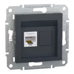   Schneider Electric Asfora EPH4300171 Informatikai csatlakozóaljzat 1xRJ45, Cat5e UTP, antracit burkolattal, keret nélkül ( EPH4300171 ).
