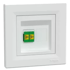   Schneider Electric Asfora EPH4600121 Optikai csatlakozó LC APC duplex, fehér burkolattal, kerettel