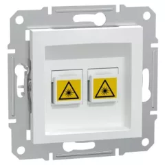   Schneider Electric Asfora EPH5370121 Optikai csatlakozó, Double-SC APC Simplex, fehér burkolattal, keret nélkül
