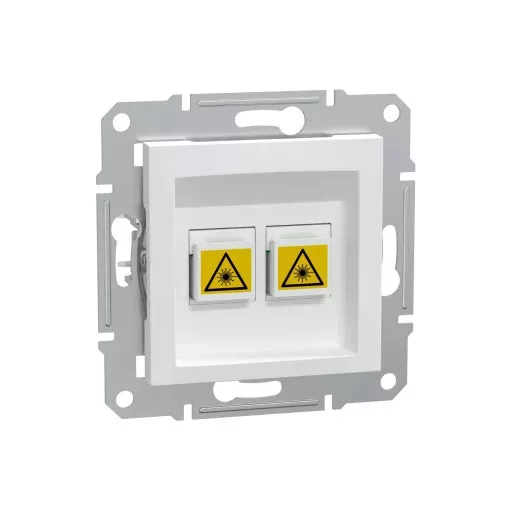 Schneider Electric Asfora EPH5370121 Optikai csatlakozó, Double-SC APC Simplex, fehér burkolattal, keret nélkül