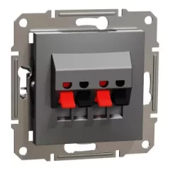  Schneider Electric Asfora EPH5700171 sztereó hangszóró-csatlakozóaljzat 4 db kivezetéssel antracit burkolattal. keret nélkül, süllyesztett ( EPH5700171 ).