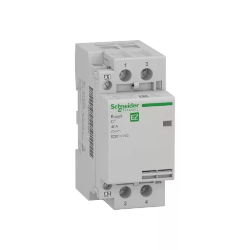 Schneider Electric EASY9 PRO EZ9C32240 moduláris kontaktor 40A, 2 záró érintkező (NO), vezérlő feszültség 230V AC 50 Hz