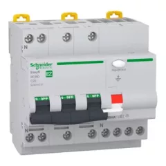   Schneider Electric EASY9 PRO EZ9D55725 Áramvédős kismegszakító (Kombi Fi-relé) 3P+N, C karakterisztika, 25A, 30mA, 6kA, A osztály