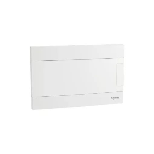 Schneider Electric Easy9 EU EZ9EUB112 műanyag kiselosztó 12 modul, 1 sor, PE+N sínnel,  teli ajtóval, IP40 (zárt ajtóval), süllyesztett - méret 185x285x96,5 mm