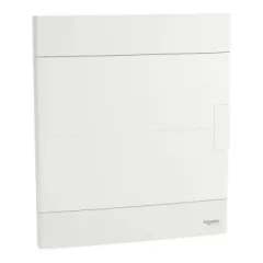   Schneider Electric Easy9 EU EZ9EUB212 műanyag kiselosztó 24 modul, 2 sor, PE+N sínnel,  teli ajtóval, IP40 (zárt ajtóval), süllyesztett - méret 345x300x99 mm