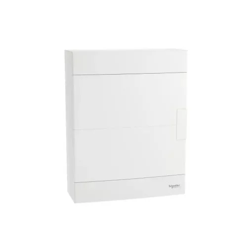 Schneider Electric Easy9 EU EZ9EUD212 műanyag kiselosztó 24 modul, 2 sor, PE+N sínnel,  teli ajtóval, IP40 (zárt ajtóval), falon kívüli - méret 326x256x103 mm