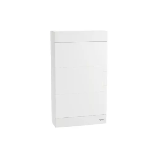 Schneider Electric Easy9 EU EZ9EUD312 műanyag kiselosztó 36 modul, 3 sor, PE+N sínnel,  teli ajtóval, IP40 (zárt ajtóval), falon kívüli - méret 451x256x103 mm