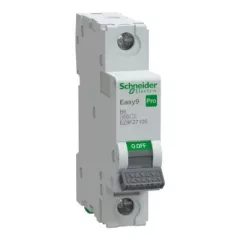   Schneider Electric EASY9 PRO EZ9F27106 Kismegszakító 1P, 6A, B karakterisztika, 6 kA (R9F04106 kiváltója)