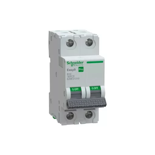 Schneider Electric EASY9 PRO EZ9F27210 Kismegszakító 2P, 10A, B karakterisztika, 6 kA
