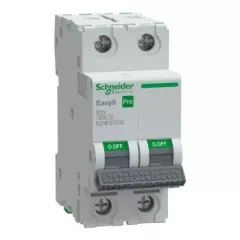   Schneider Electric EASY9 PRO EZ9F27232 Kismegszakító 2P, 32A, B karakterisztika, 6 kA