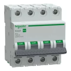   Schneider Electric EASY9 PRO EZ9F27410 Kismegszakító 4P, 10A, B karakterisztika, 6 kA
