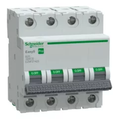   Schneider Electric EASY9 PRO EZ9F27425 Kismegszakító 4P, 25A, B karakterisztika, 6 kA