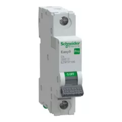   Schneider Electric EASY9 PRO EZ9F57106 Kismegszakító 1P, 6A, C karakterisztika, 6 kA (R9F14106 kiváltója)