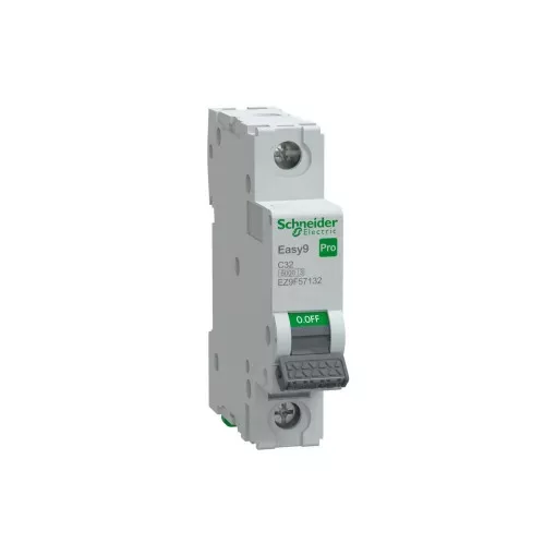 Schneider Electric EASY9 PRO EZ9F57132 Kismegszakító 1P, 32A, C karakterisztika, 6 kA (R9F14132 kiváltója)