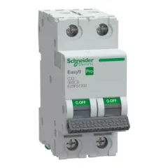   Schneider Electric EASY9 PRO EZ9F57232 Kismegszakító 2P, 32A, C karakterisztika, 6 kA (R9F14232 kiváltója)