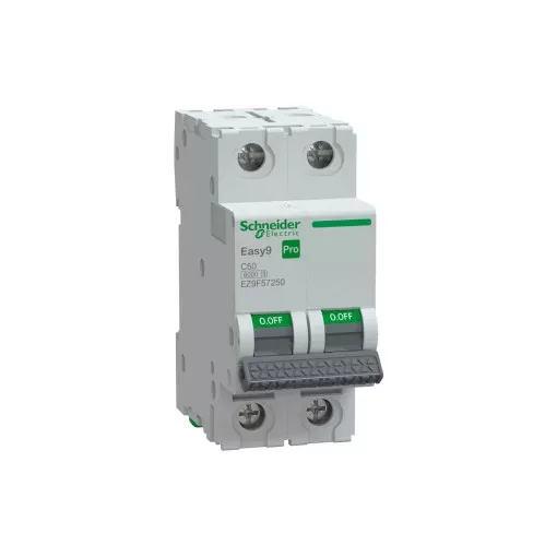 Schneider Electric EASY9 PRO EZ9F57250 Kismegszakító 2P, 50A, C karakterisztika, 6 kA