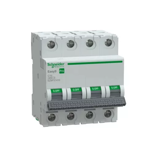 Schneider Electric EASY9 PRO EZ9F57410 Kismegszakító 4P, 10A, C karakterisztika, 6 kA