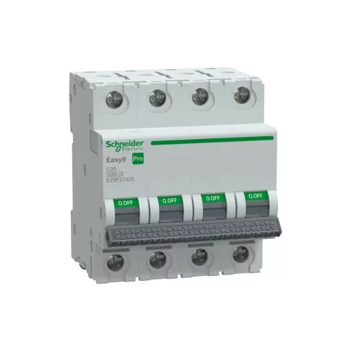Schneider Electric EASY9 PRO EZ9F57425 Kismegszakító 4P, 25A, C karakterisztika, 6 kA