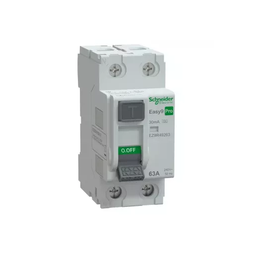 Schneider Electric EASY9 PRO EZ9R49263 áram-védőkapcsoló (Fi-relé) A osztály, 2P, 63A, 30mA