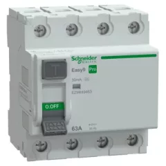   Schneider Electric EASY9 PRO EZ9R49463 áram-védőkapcsoló (Fi-relé) A osztály, 4P, 63A, 30mA