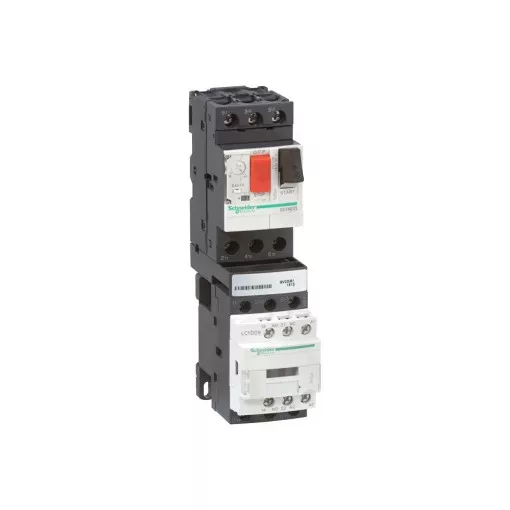 Schneider Electric GV2DM116BD Komplett motorindító, 1-es típusú koordináció, 9…14A