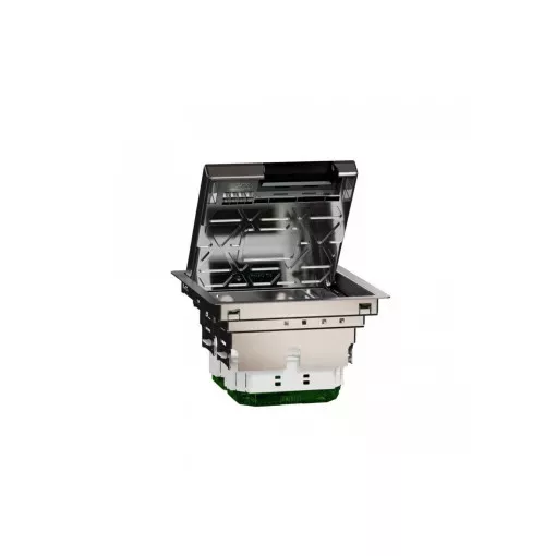 Schneider Electric INS52121 UNICA SYSTEM+ fém padlódoboz, 8 modulos, 82x200x200mm, IP20