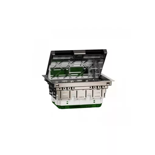 Schneider Electric INS52125 UNICA SYSTEM+ fém padlódoboz, 16 modulos, 82x200x275mm, IP20