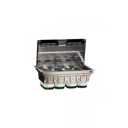 Schneider Electric INS52127 UNICA SYSTEM+ fém padlódoboz, 24 modulos, 82x224x345mm, IP20