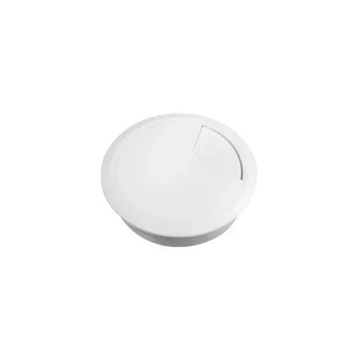 Schneider Electric INS61211 UNICA SYSTEM+ Bútorba süllyeszthető műanyag kábelkivezető, 80 mm, fehér, állítható forgónyílással