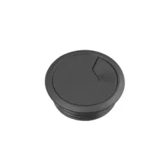   Schneider Electric INS61215 UNICA SYSTEM+ Bútorba süllyeszthető műanyag kábelkivezető, 60 mm, fekete, állítható forgónyílással