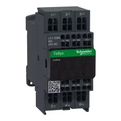   Schneider Electric, TeSys D, LC1D093BD, Mágneskapcsoló, 4kW/9A (400V, AC3), 24V DC vezerlés, 1Z+1Ny, rugós csatlakozás, TeSys D (Schneider LC1D093BD)