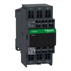   Schneider Electric, TeSys D, LC1D093BL, Mágneskapcsoló, 4kW/9A (400V, AC3), 24V DC vezerlés, 1Z+1Ny, rugós csatlakozás, kis fogyasztású tekerccsel, TeSys D (Schneider LC1D093BL)