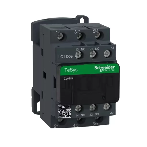Schneider Electric, TeSys D, LC1D09R7, Mágneskapcsoló, 4kW/9A (400V, AC3), 440V AC 50/60 Hz vezerlés, 1Z+1Ny, csavaros csatlakozás, TeSys D (Schneider LC1D09R7)