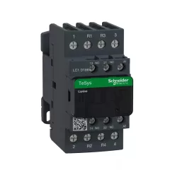   Schneider Electric, TeSys D, LC1D188M7, Mágneskapcsoló, 32A (400V, AC1), 4 pólus, 2 Záró + 2 Nyitó főérintkező, 220V AC 50/60 Hz vezerlés, csavaros csatlakozás, TeSys D (Schneider LC1D188M7)