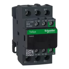   Schneider LC1D32BNE, Tesys D Green mágneskapcsoló, 15kW/32A (400V, AC3), 24..60V AC/DC vezerlés, 1Z+1Ny, csavaros csatlakozás