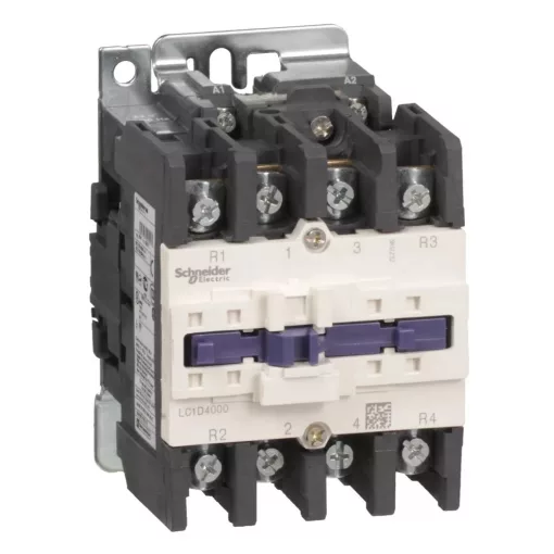 Schneider Electric, TeSys D, LC1D40008P7, Mágneskapcsoló, 60A (400V, AC1), 4 pólus, 2 Záró + 2 Nyitó főérintkező, 230V AC 50/60 Hz vezerlés, csavaros csatlakozás, TeSys D (Schneider LC1D40008P7)