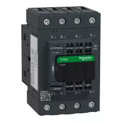  Schneider Electric, TeSys D Everlink, LC1DT60A3BD, Mágneskapcsoló, 60A (400V, AC1), 4 pólus, 4 Záró főérintkező, 24V DC vezerlés, rugós csatlakozás, TeSys D Everlink (Schneider LC1DT60A3BD)