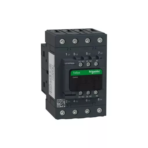 Schneider Electric LC1DT60AB7 4 pólusú Everlink mágneskapcsoló AC1 415V 60 A, tek. 24V AC 50/60Hz