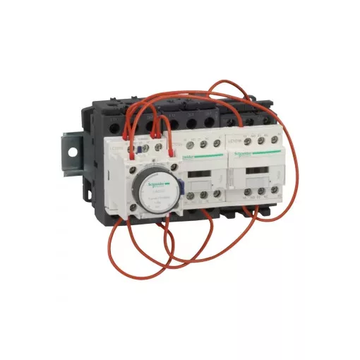 Schneider Electric LC3D32AB7 25kW (400V), csillag-delta indító mechanikus retesszel, szerelőlapon