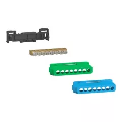   Schneider Electric LGYT2A08 Resi 9 Csatlakozóblokk, 4 x 16 + 4 x 10 csavaros + 1 zöld és 1 kék burkolat (80A)